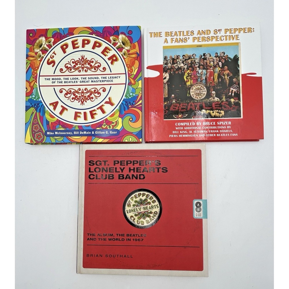 Lot of 3 The Beatles Sgt Pepper Books Hardcover Bruce Spizer Brian Southall 2021